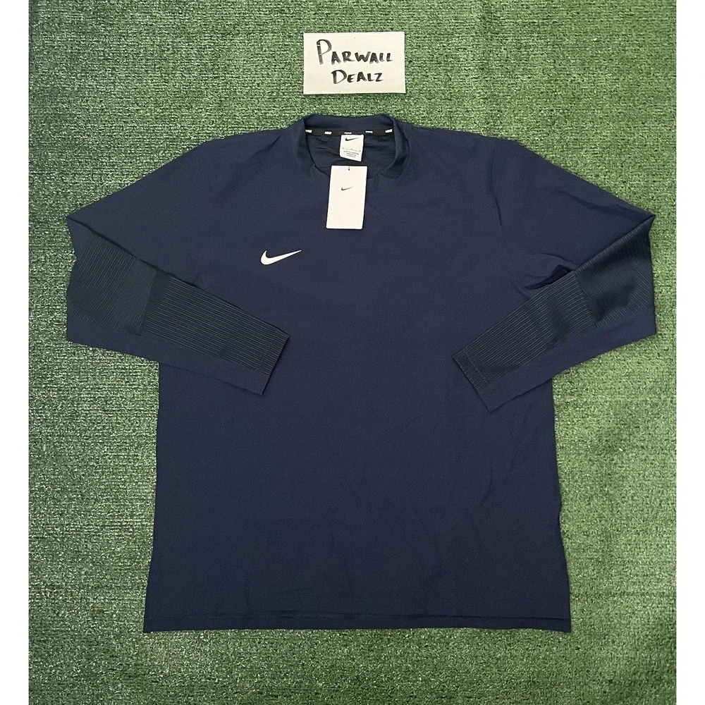 Nike Dri-FIT Lightweight Player Pullover Navy Men's Size Medium FD4291-419